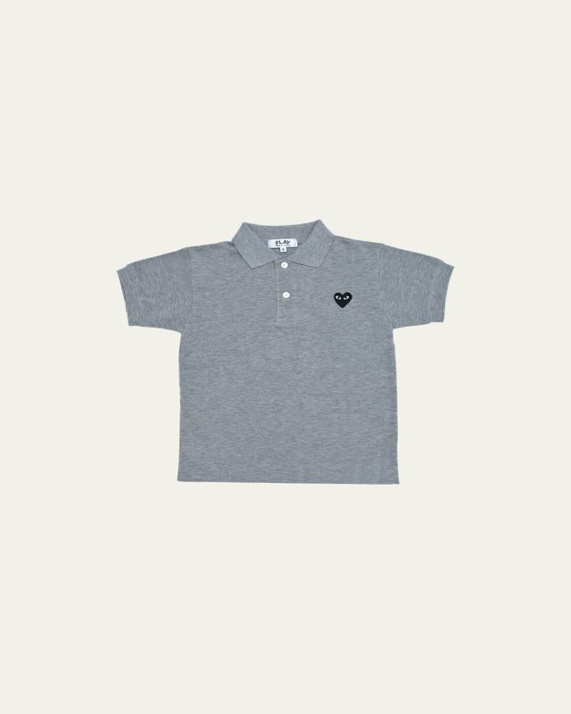 Kid's Heart Graphic Polo Shirt, Size 2-6